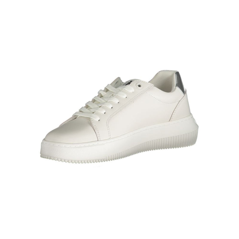 White Polyester Sneaker Calvin Klein