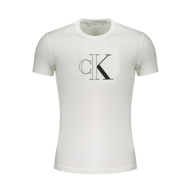 White Cotton T-Shirt Calvin Klein