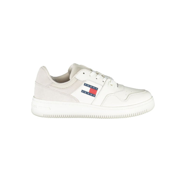 White Polyester Sneaker Tommy Hilfiger