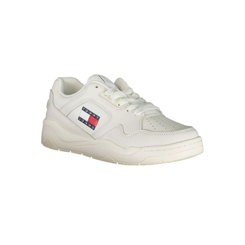 White Polyester Sneaker Tommy Hilfiger