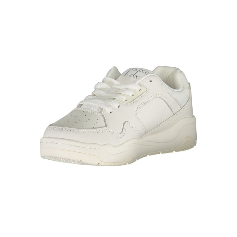 White Polyester Sneaker Tommy Hilfiger