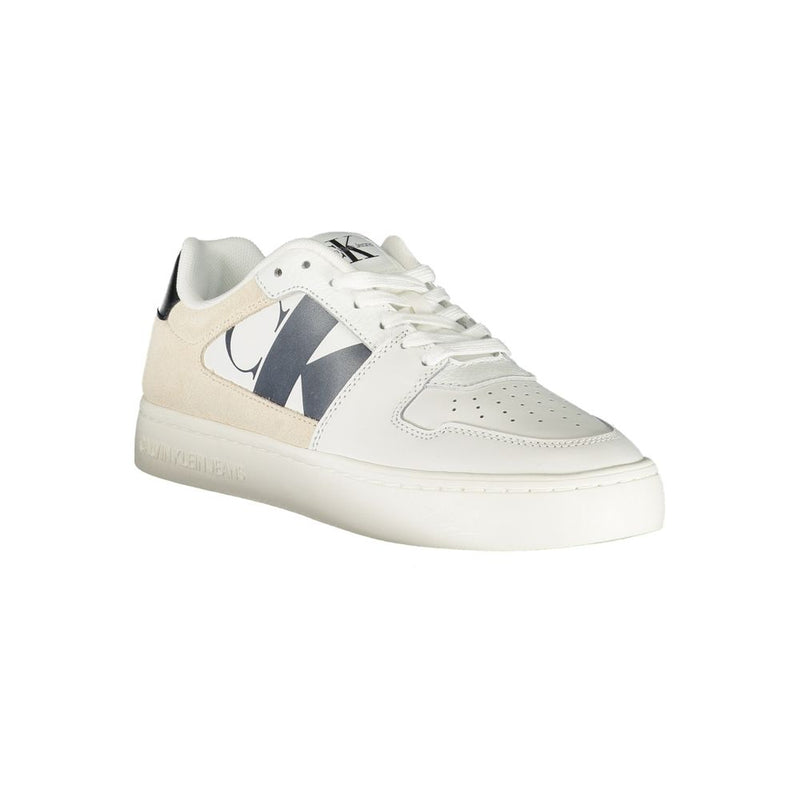 White Polyester Sneaker Calvin Klein