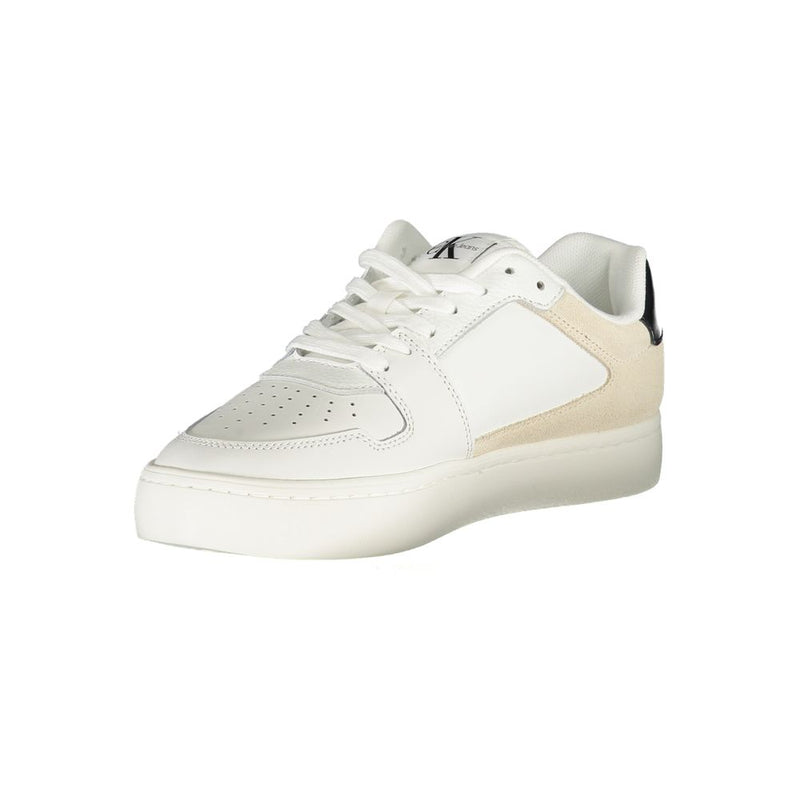 White Polyester Sneaker Calvin Klein