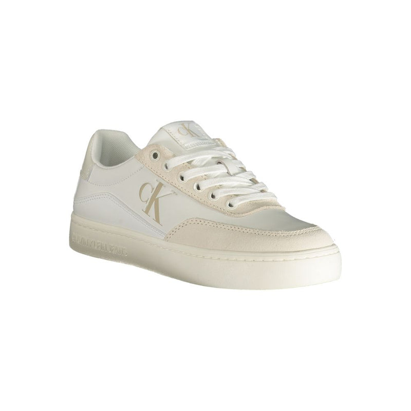 White Polyester Sneaker Calvin Klein