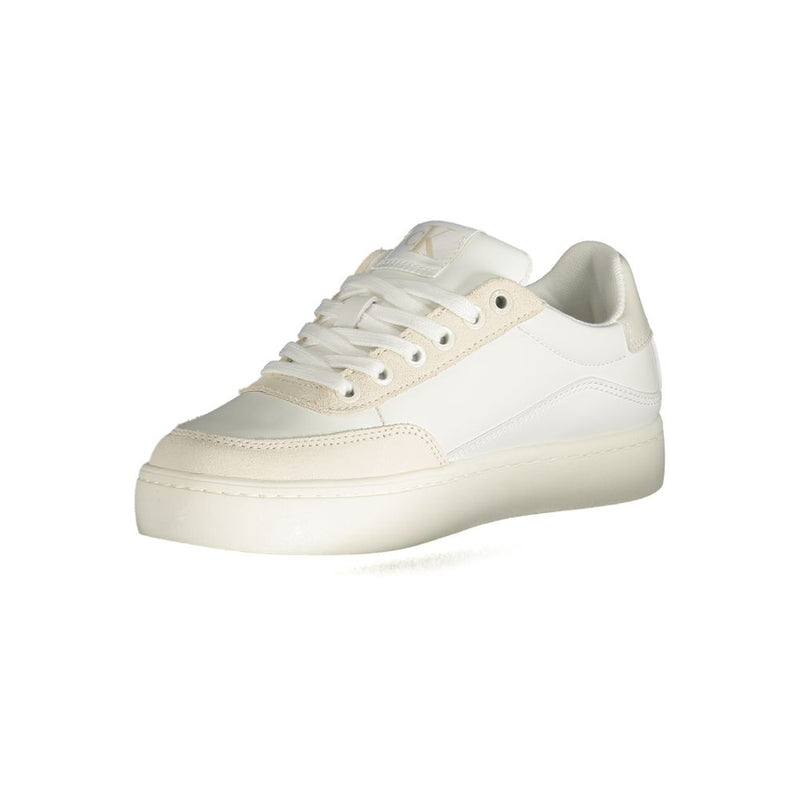 White Polyester Sneaker Calvin Klein