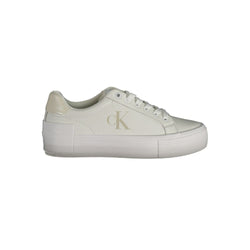 White Leather Women Sneaker Calvin Klein