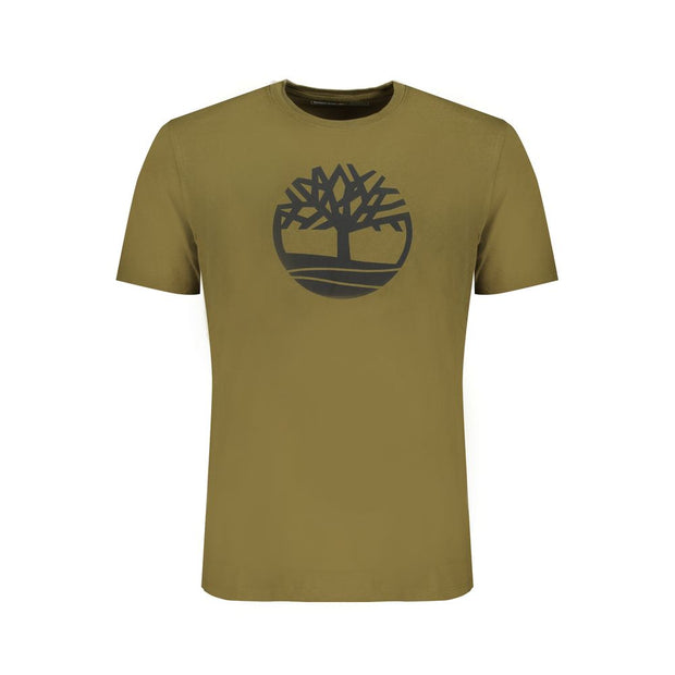 Green Cotton Men T-Shirt Timberland