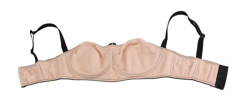 Black Straps Pink Balconcino Bra Dolce & Gabbana