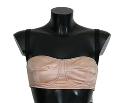 Black Straps Pink Balconcino Bra Dolce & Gabbana