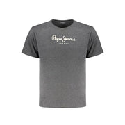 Gray Cotton Men T-Shirt Pepe Jeans