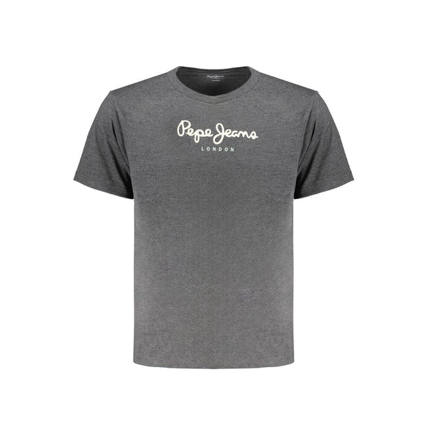 Gray Cotton Men T-Shirt Pepe Jeans