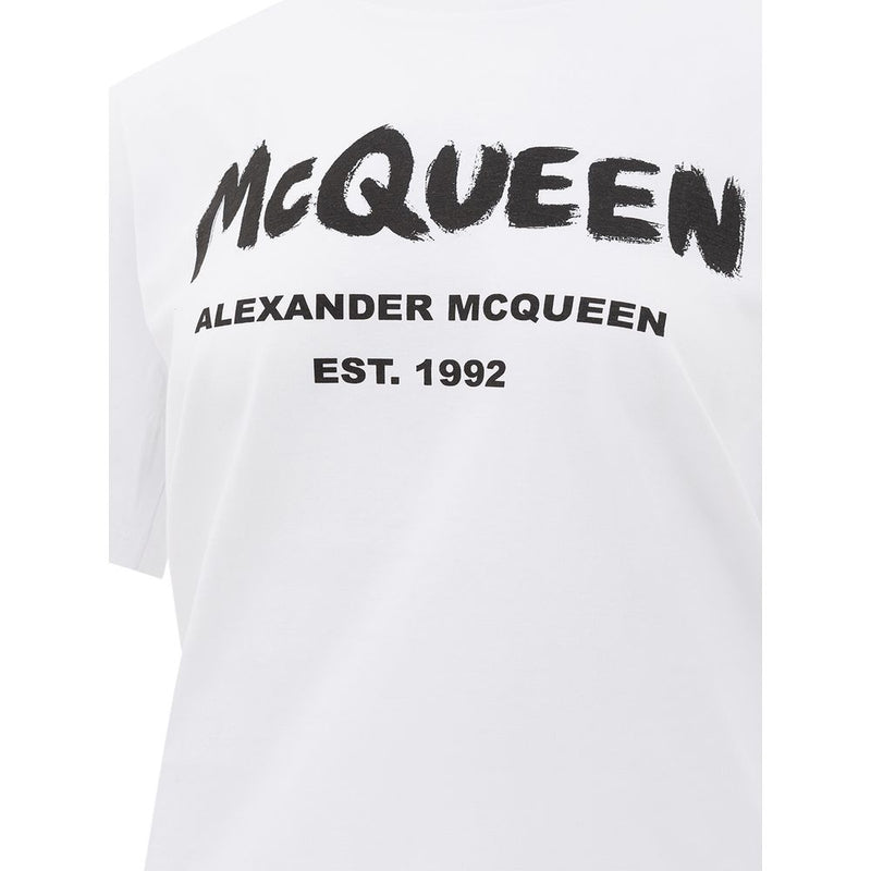 White Cotton Tops & T-Shirt Alexander McQueen