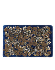 Blue Velvet Gold Frame Clutch Evening Party Purse Bag Dolce & Gabbana