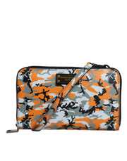 Multicolor Camouflage Leather Purse Cross Body Bag Dolce & Gabbana