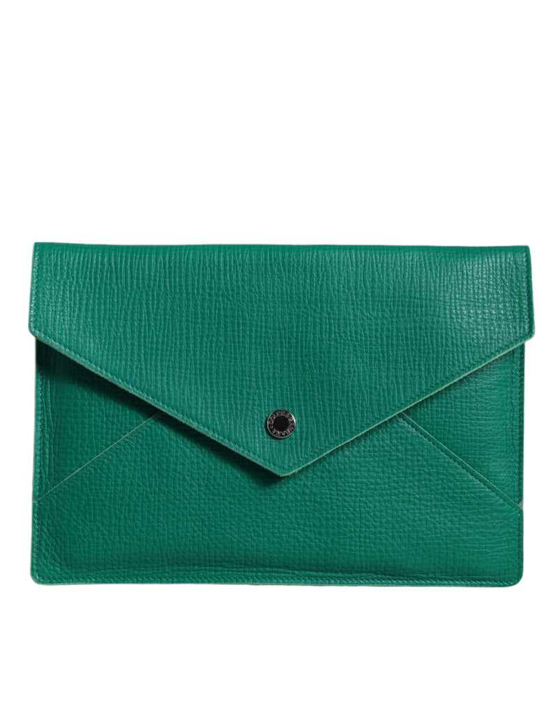 Green Leather Handbag Clutch Mini Purse Pouch Tablet Case Dolce & Gabbana