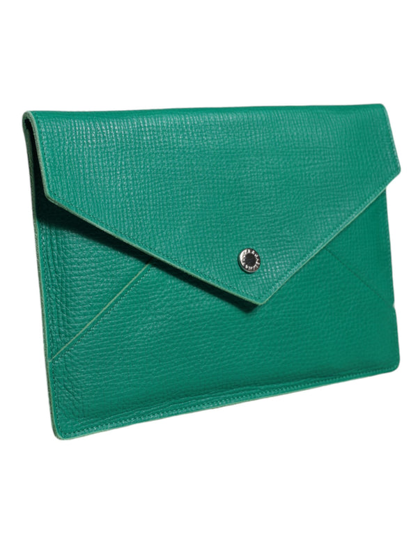 Green Leather Handbag Clutch Mini Purse Pouch Tablet Case Dolce & Gabbana