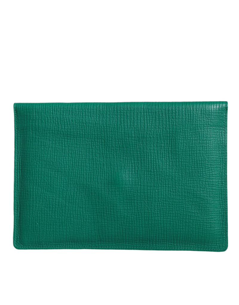 Green Leather Handbag Clutch Mini Purse Pouch Tablet Case Dolce & Gabbana