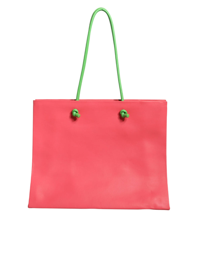 Pink Leather Weekend Wednesday Shopping Tote Bag Alberta Ferretti