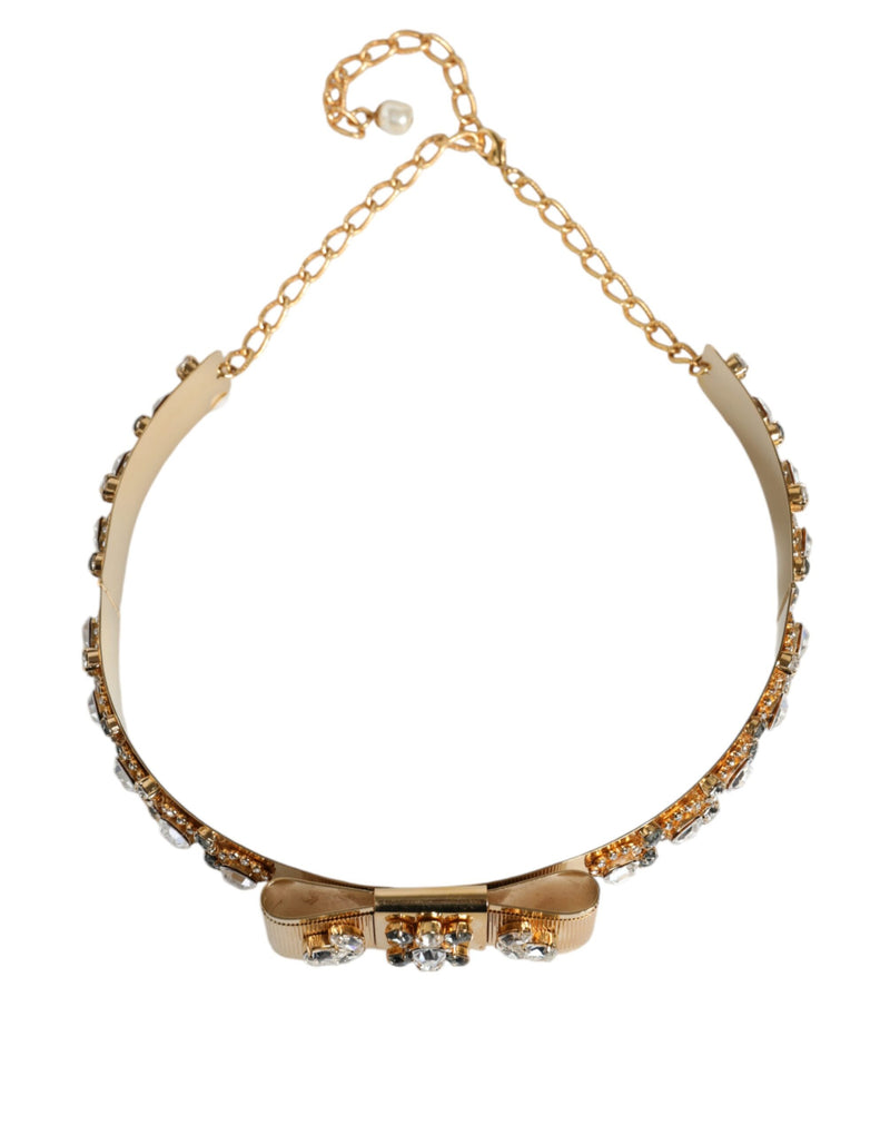 Gold Tone Crystal Embellished Women Waist Chain Belt Dolce & Gabbana