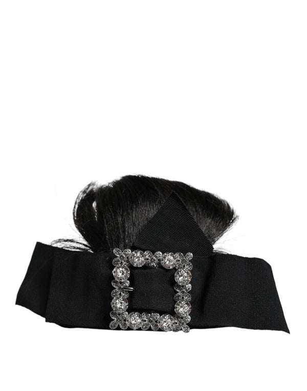 Black Hair Parrucchiera Crystal Headband Diadem Dolce & Gabbana