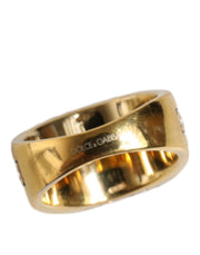 Gold Plated 925 Silver Clear Crystal Ring Dolce & Gabbana