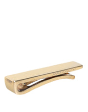 Gold Tone Brass Logo Branded Men Tie Clip Bar Dolce & Gabbana