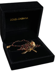 Gold Chain Brass Beaded Rosary Cross Pendant Necklace Dolce & Gabbana