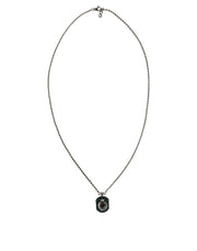 Sterling Silver 925 Chain Bar Gem Pendant Logo Necklace Dolce & Gabbana