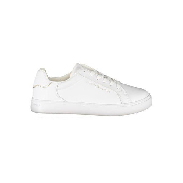 White Leather Women Sneaker Tommy Hilfiger