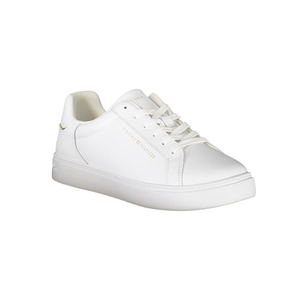 White Leather Women Sneaker Tommy Hilfiger