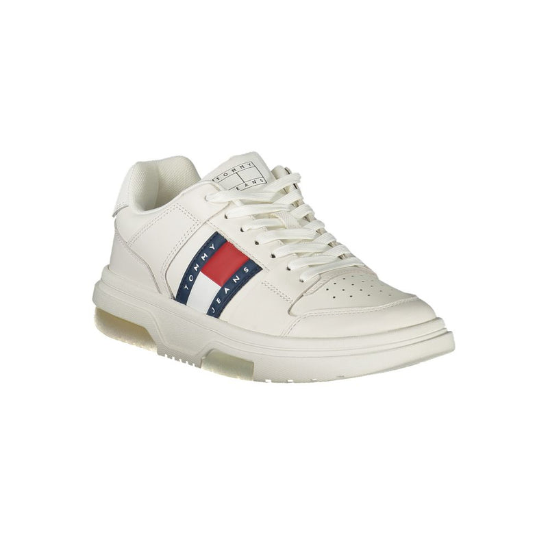 White Leather Women Sneaker Tommy Hilfiger