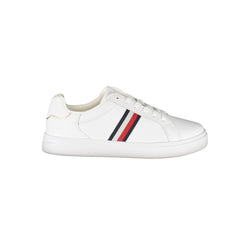 White Leather Women Sneaker Tommy Hilfiger