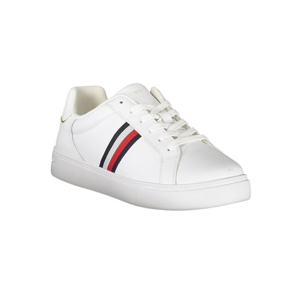 White Leather Women Sneaker Tommy Hilfiger