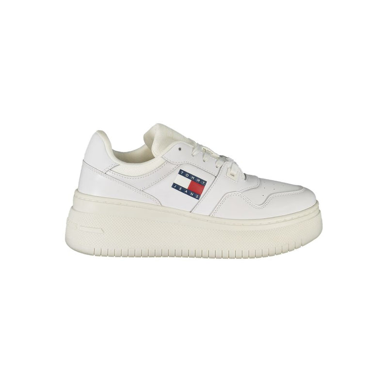 White Leather Women Sneaker Tommy Hilfiger