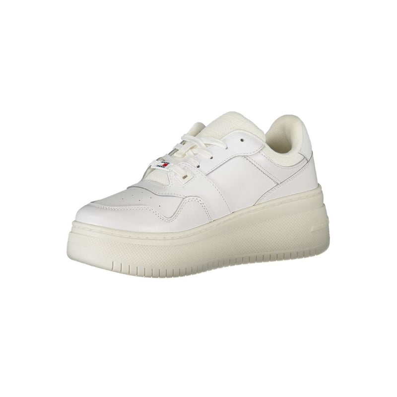 White Leather Women Sneaker Tommy Hilfiger