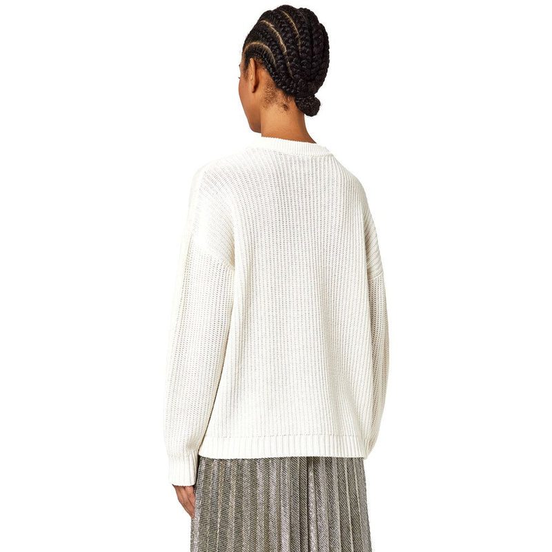 White Wool Riciclata Sweater Alpha Studio