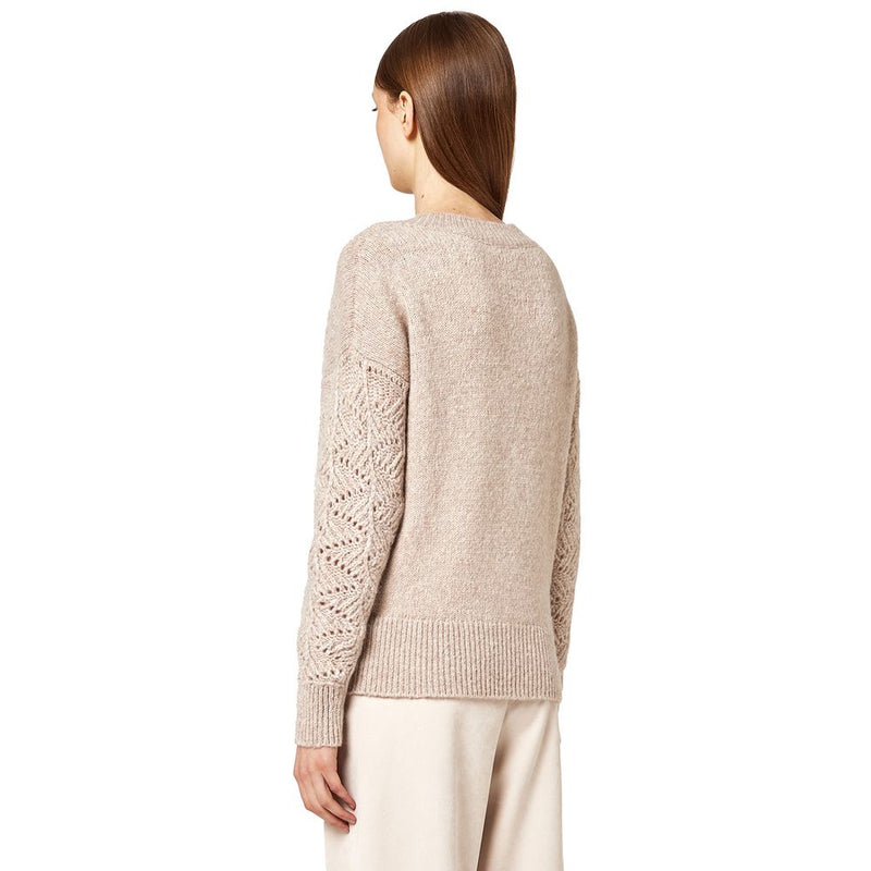 Beige Wool Alpaca Sweater Alpha Studio