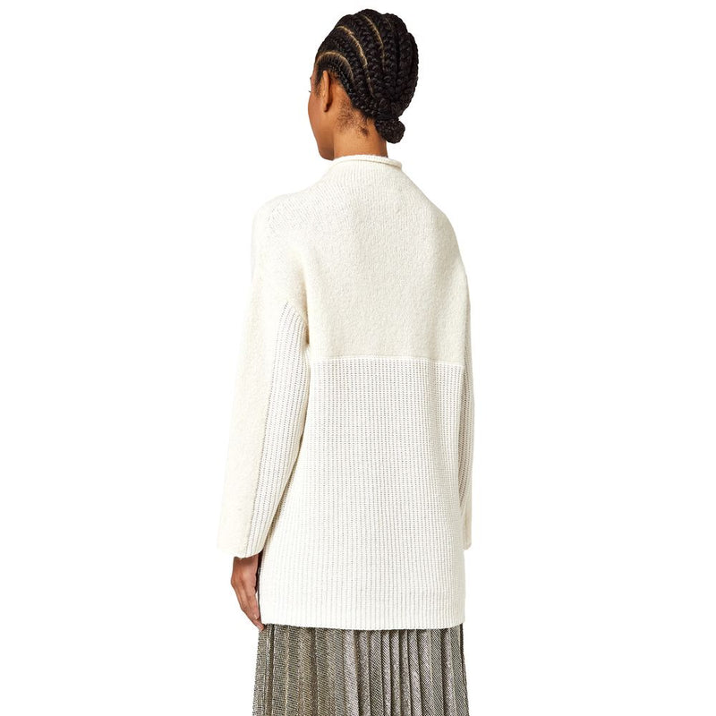 White Wool Riciclata Sweater Alpha Studio