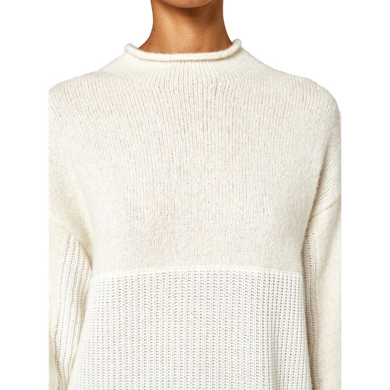 White Wool Riciclata Sweater Alpha Studio