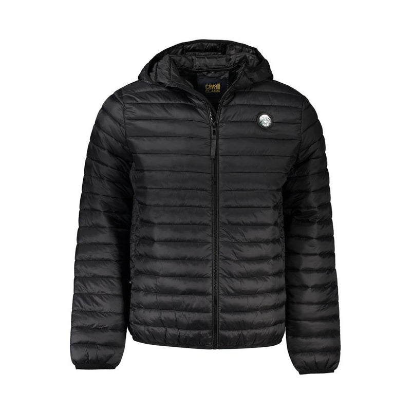 Black Polyamide Men Jacket Cavalli Class