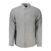 Blue Cotton Men Shirt Tommy Hilfiger