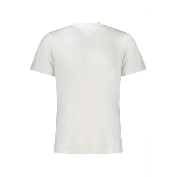 White Cotton Men T-Shirt Tommy Hilfiger