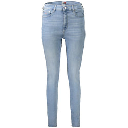 Light Blue Cotton Women Skinny Jean Tommy Hilfiger