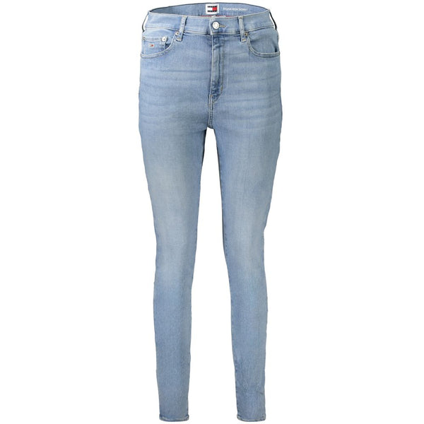 Light Blue Cotton Women Skinny Jean Tommy Hilfiger