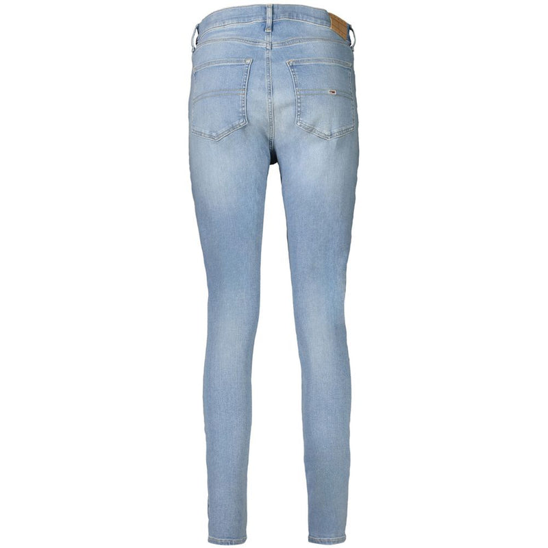 Light Blue Cotton Women Skinny Jean Tommy Hilfiger