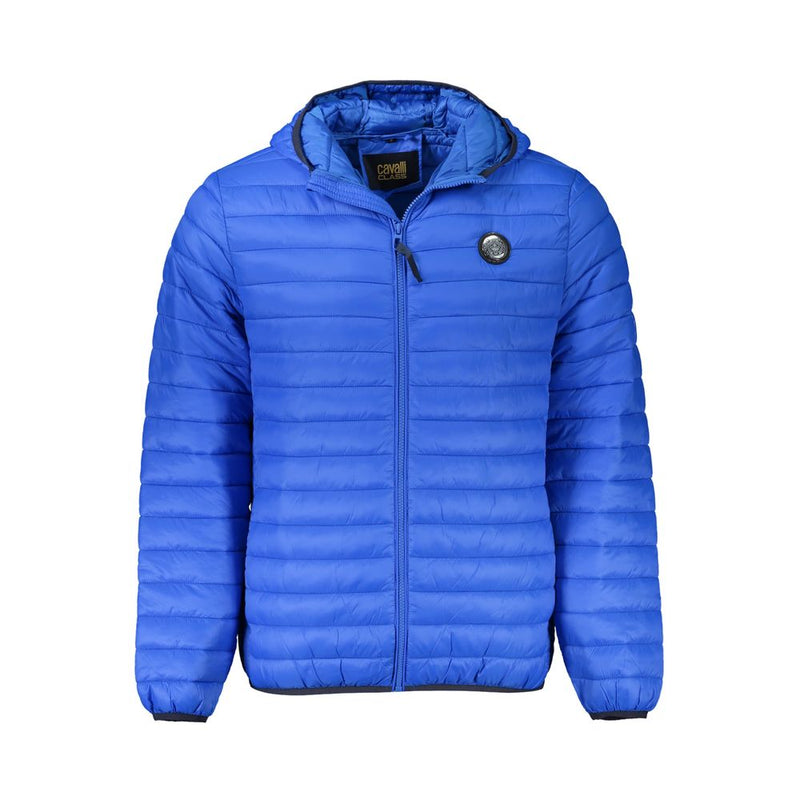 Blue Polyamide Men Jacket Cavalli Class