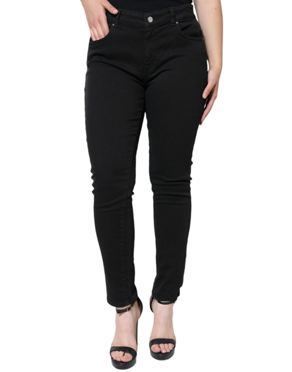 Black Cotton Stretch Skinny Denim Jeans Dolce & Gabbana