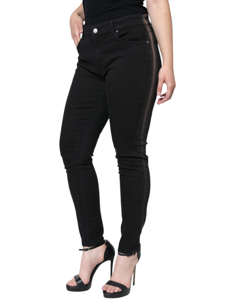 Black Cotton Stretch Skinny Denim Jeans Dolce & Gabbana