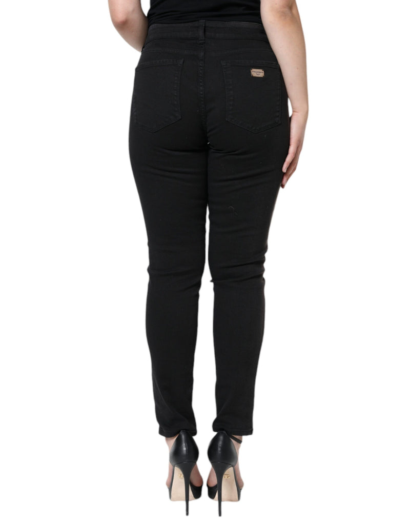 Black Cotton Stretch Skinny Denim Jeans Dolce & Gabbana