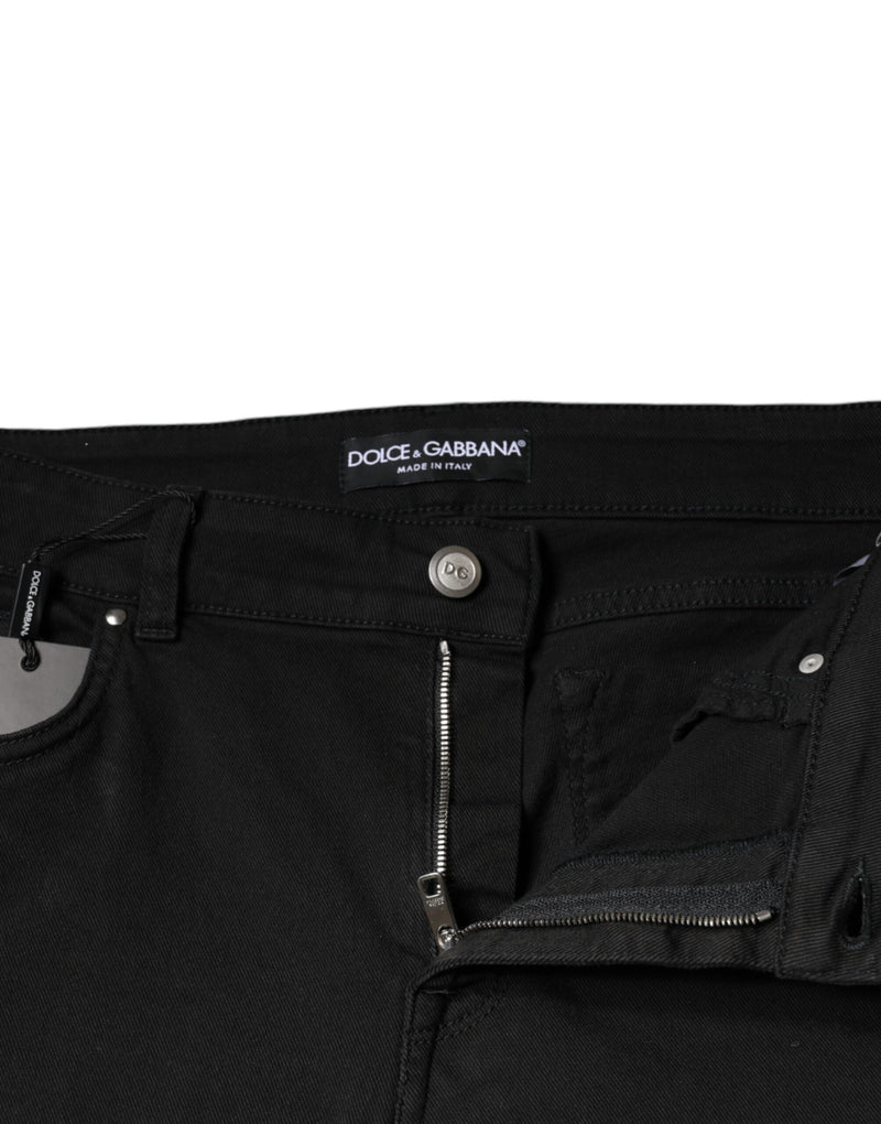 Black Cotton Stretch Skinny Denim Jeans Dolce & Gabbana